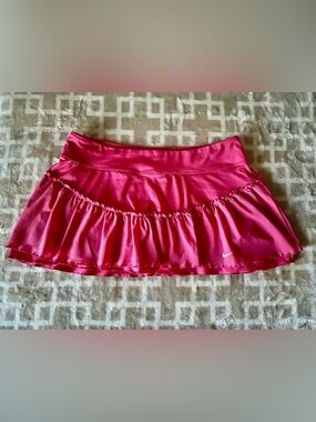 Nike Bright Pink Ruffled Skater Sports Skort